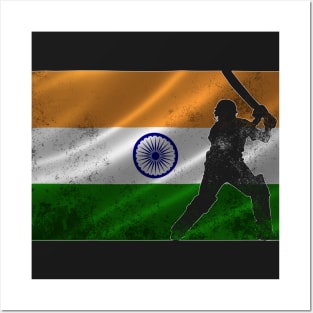 Cricket India Flag Posters and Art